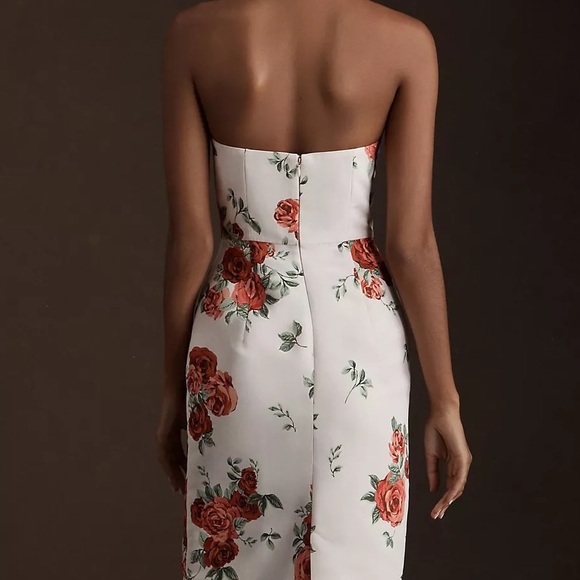 Anthropologie Sachin & Babi Nora Rose Strapless Notch-Neck Taffeta  Dress - Picture 9 of 14